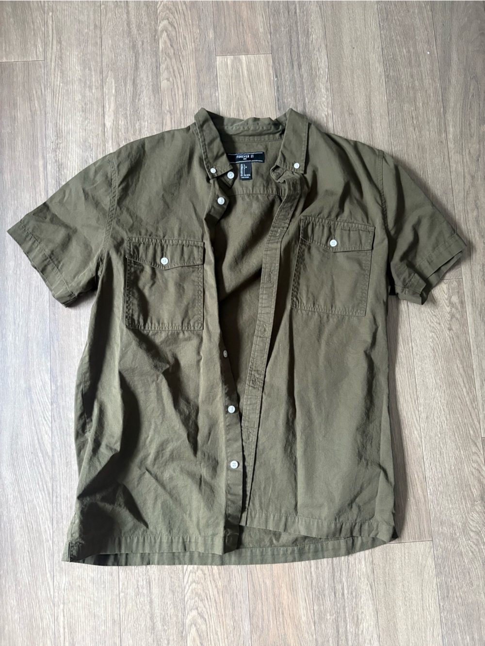 Forever 21 Olive Utility Shirt